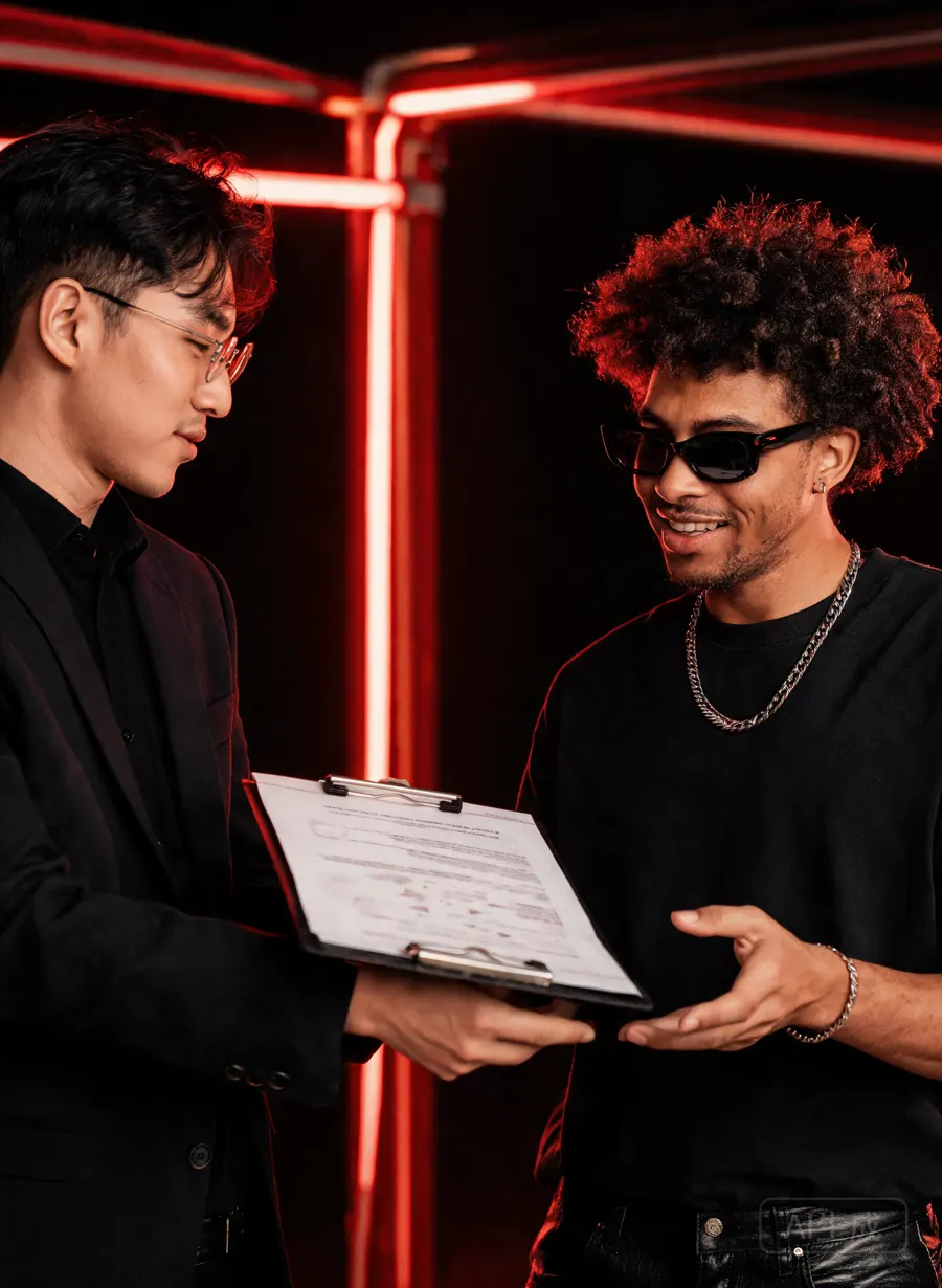 Brand partnership contract signing - connecting creators with global brand deals
